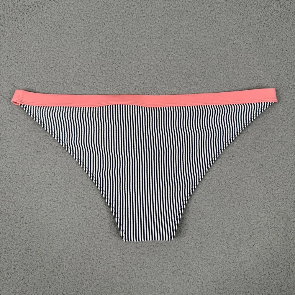 Southern Tide Seersucker Bikini Bottom Womens XL Navy Stripe Coral Swim Surf NWT